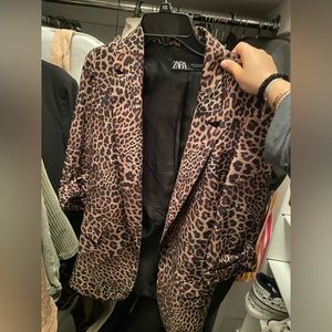 Zara leopard blazer